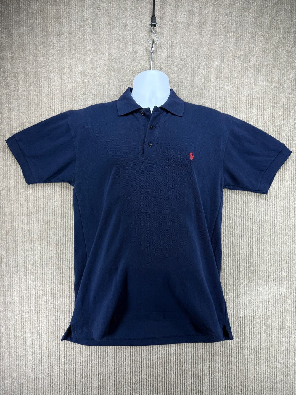Vintage Polo Ralph Lauren Made in USA Navy Blue Polo Shirt XL